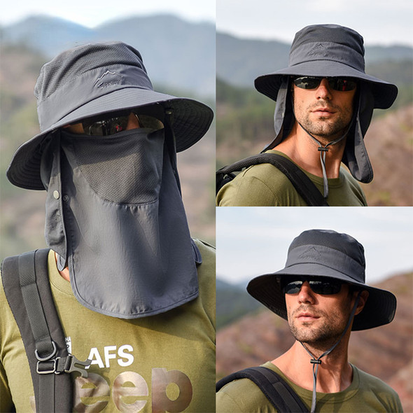 Summer Quick Dryng UV Protection Fisherman Cap Face Neck Cover Outdoor Fishing Cycling Removable Men Visor Hat Women Bucket Hat